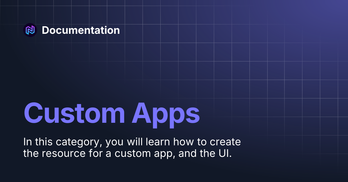 Custom Apps | Documentation